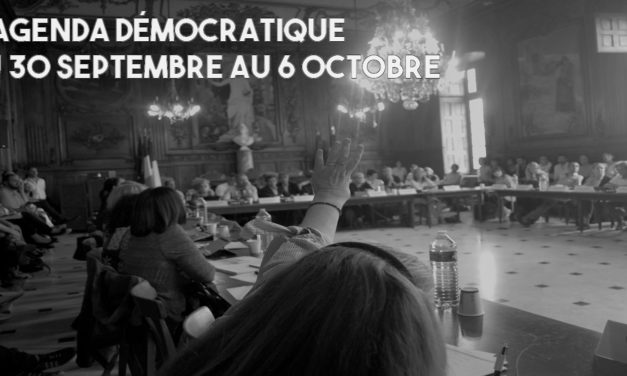 L’agenda démocratique – 30 au 6 octobre 2019 – Arles 2020