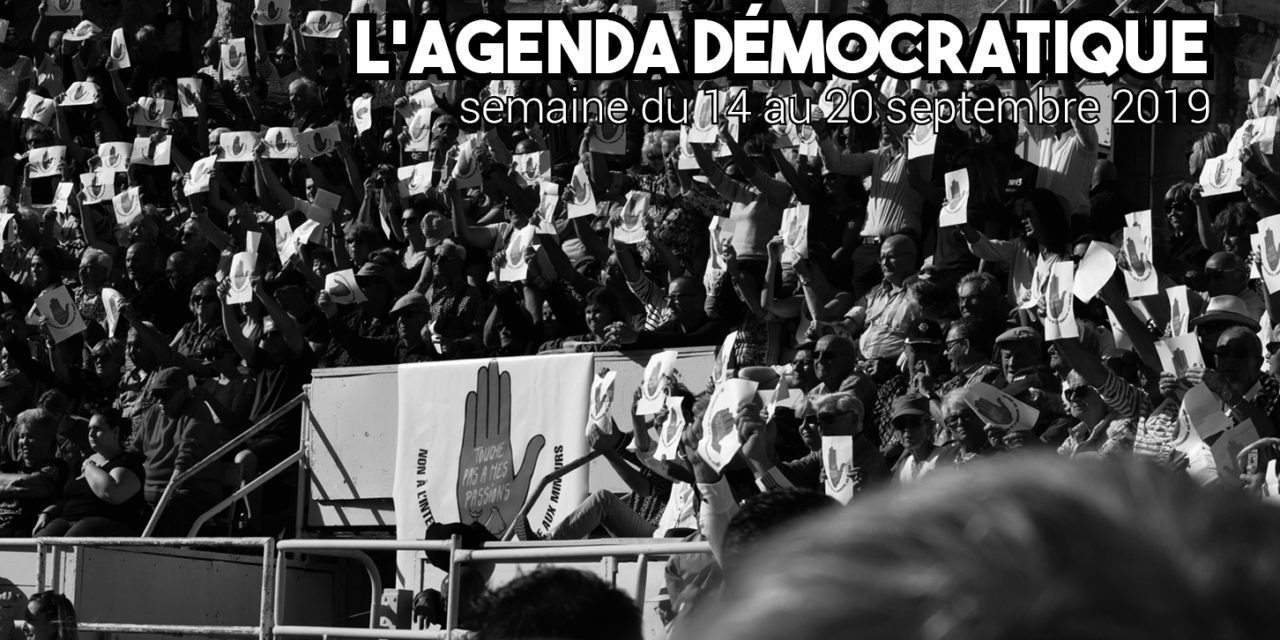 L’agenda démocratique – 14 au 20 octobre 2019 – Arles 2020