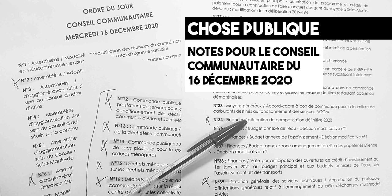 ACCM : Notes pour le conseil du 16 décembre 2020