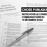 ACCM : Notes pour le conseil du 16 décembre 2020