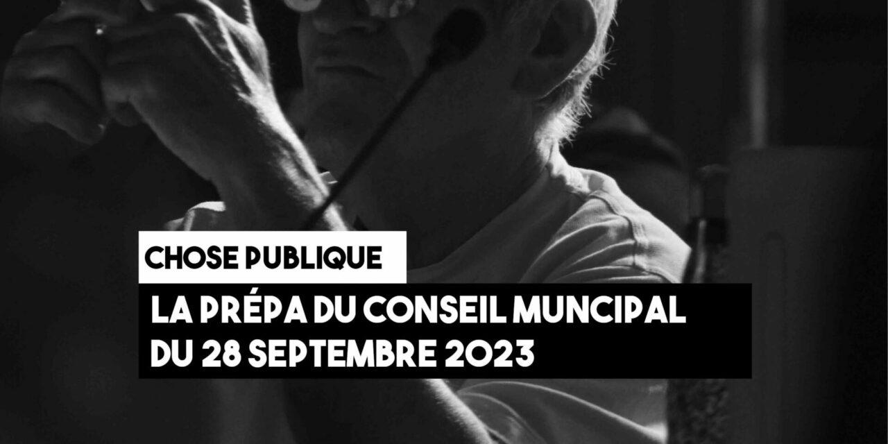 La préparation du conseil municipal du 28 septembre 2023