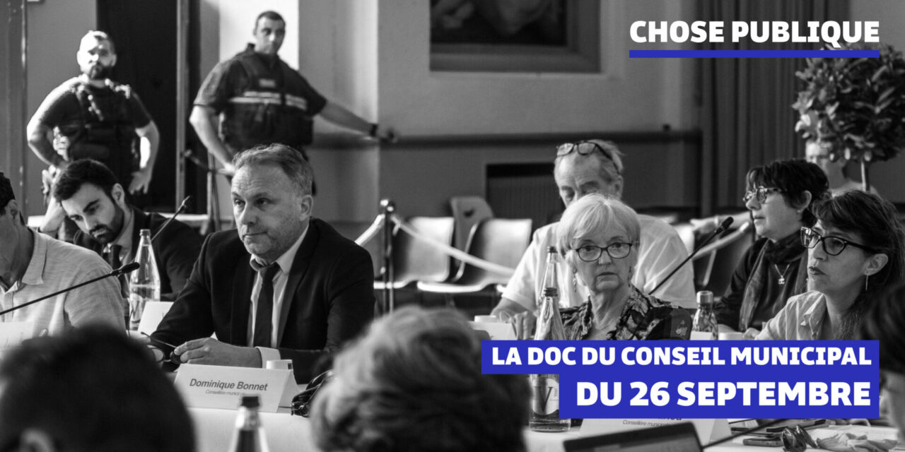 La doc du conseil municipal du 26 septembre