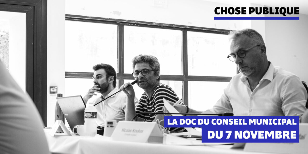 La doc du conseil municipal du 7 novembre