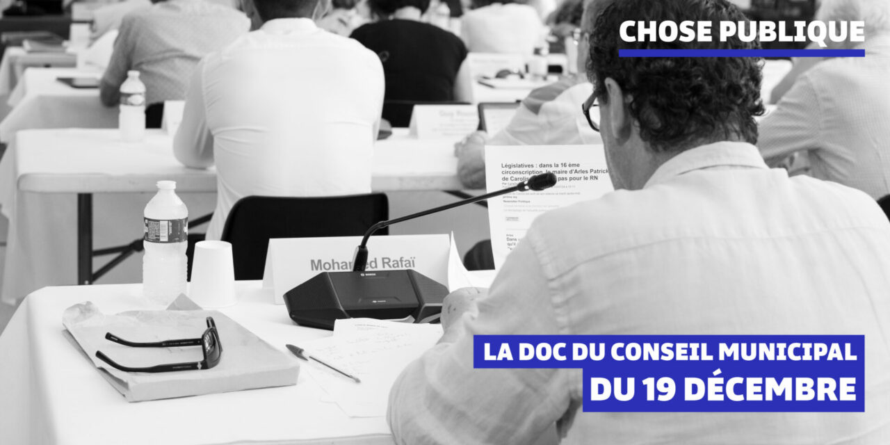 La doc du conseil municipal du 19 décembre 2024