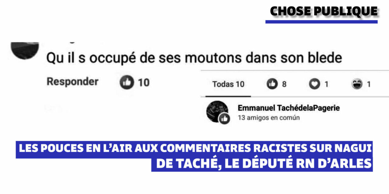 Emmanuel Taché met des pouces aux commentaires racistes sur Nagui